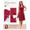 image:imageGRACE KARIN Womens Wear to Work Dresses 2026 Business Office Fit and Flare Midi Dress Church Outfits with PocketsRed