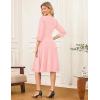 image:imageGRACE KARIN Work Dresses for Women 2026 34 Sleeve Fit and Flare Business Midi Dress Classy Office Dresses with PocketsLight Pink