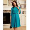 image:imageGRACE KARIN Work Dresses for Women 2026 34 Sleeve Fit and Flare Business Midi Dress Classy Office Dresses with PocketsPeacock Blue