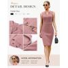 image:imageGRACE KARIN Work Dresses for Women 2026V Neck Business Office Bodyon DressSleeveless Pencil Semi Formal Midi DressPink