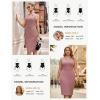image:imageGRACE KARIN Work Dresses for Women 2026V Neck Business Office Bodyon DressSleeveless Pencil Semi Formal Midi DressPink