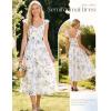 image:imageWomen Maxi Floral Corset DressMilkmaid SundressSpring Dresses for Women 2026 White with Light Blue Flowers XL
