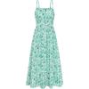 image:imageGRACE KARIN Summer Dresses for Women 2026 VacationSmocked Floral Maxi DressBoho Beach Sundress with Pocket Fashion ClothingGreen Vine