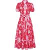 image:imageGRACE KARIN Women Summer Floral Maxi Dresses 2026 Wedding Guest Puff Sleeve Shirt Sundresses Boho Spring Clothes with PocketsPink Red Floral