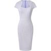 image:imageGRACE KARIN Womens Gorgeous Pencil Dress Cap Sleeve Tweed Pencil Dress for WorkLilac