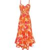 image:imageGRACE KARIN Womens Maxi Floral Sundresses Summer Beach Boho Dress Spaghetti Strap Dresses Casual Fashion Clothes with PocketsOrange Floral