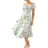 image:imageGRACE KARIN Womens Summer Floral Maxi Dress 2026 Flowy Wedding Guest Dress A Line Boho Dresses Fashion Clothing with PocketsGreen Floral