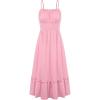 image:imageGRACE KARIN Womens Summer Maxi Dress 2026Smocked Ruched Bust Sundress with Adjustable Straps amp PocketsBeach Vacation DressLight Pink