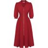 image:imageGRACE KARIN Womens Summer Midi Dress 2026 A Line Business Office Work Dress Fit and Flare Zipper 34 Sleeve Dress with PocketRed