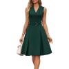 image:imageGRACE KARIN Womens Wear to Work Dresses 2026 Business Office Fit and Flare Midi Dress Church Outfits with PocketsDark Green