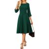 image:imageGRACE KARIN Work Dresses for Women 2026 34 Sleeve Fit and Flare Business Midi Dress Classy Office Dresses with PocketsGreen