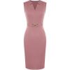 image:imageGRACE KARIN Work Dresses for Women 2026V Neck Business Office Bodyon DressSleeveless Pencil Semi Formal Midi DressPink