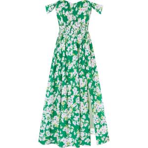 image:imageGRACE KARIN 2026 Womens Summer Floral Wedding Guest DressBeach Flowy A Line Maxi Off Shoulder Bridesmaid DressesGreenwhite