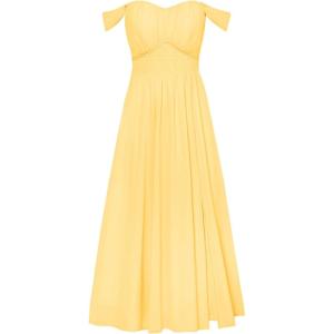 image:imageGRACE KARIN 2026 Womens Summer Floral Wedding Guest DressBeach Flowy A Line Maxi Off Shoulder Bridesmaid DressesLight Yellow