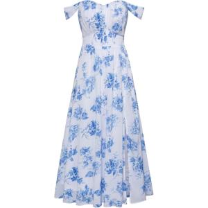 image:imageGRACE KARIN 2026 Womens Summer Floral Wedding Guest DressBeach Flowy A Line Maxi Off Shoulder Bridesmaid DressesWhiteblue Floral