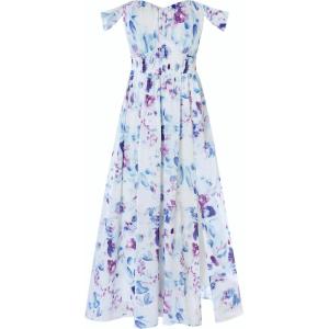 image:imageGRACE KARIN 2026 Womens Summer Floral Wedding Guest DressBeach Flowy A Line Maxi Off Shoulder Bridesmaid DressesWhitepurple