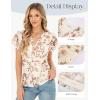 image:imageGRACE KARIN 2026 Womens Mesh Tops Summer Ruffle Sleeve Dressy Casual Top Floral Wrap Blouse Fashion OutfitsBeige