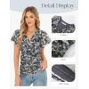 image:imageGRACE KARIN 2026 Womens Mesh Tops Summer Ruffle Sleeve Dressy Casual Top Floral Wrap Blouse Fashion OutfitsBlack White