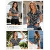 image:imageGRACE KARIN 2026 Womens Mesh Tops Summer Ruffle Sleeve Dressy Casual Top Floral Wrap Blouse Fashion OutfitsBlack White