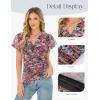 image:imageGRACE KARIN 2026 Womens Mesh Tops Summer Ruffle Sleeve Dressy Casual Top Floral Wrap Blouse Fashion OutfitsFloral