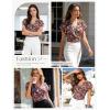 image:imageGRACE KARIN 2026 Womens Mesh Tops Summer Ruffle Sleeve Dressy Casual Top Floral Wrap Blouse Fashion OutfitsFloral