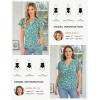 image:imageGRACE KARIN 2026 Womens Mesh Tops Summer Ruffle Sleeve Dressy Casual Top Floral Wrap Blouse Fashion OutfitsGreen White