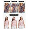 image:imageGRACE KARIN 2026 Womens Mesh Tops Summer Ruffle Sleeve Dressy Casual Top Floral Wrap Blouse Fashion OutfitsPink White