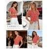 image:imageGRACE KARIN 2026 Womens Mesh Tops Summer Ruffle Sleeve Dressy Casual Top Floral Wrap Blouse Fashion OutfitsRed White