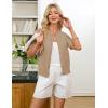 image:imageGRACE KARIN Womens Casual Short Sleeve Cardigan Lightweight Summer Cardigan Sweater 2026 Button Up Cropped Shrug SweaterDeep Khaki