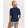 image:imageGRACE KARIN Womens Casual Short Sleeve Cardigan Lightweight Summer Cardigan Sweater 2026 Button Up Cropped Shrug SweaterNavy Blue
