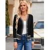 image:imageGRACE KARIN Cardigan Sweaters for Women Lightweight Long Sleeve Cropped Cardigan Spring Summer Fashion Clothing Outfits ShrugContrastblack