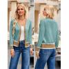 image:imageGRACE KARIN Cardigan Sweaters for Women Lightweight Long Sleeve Cropped Cardigan Spring Summer Fashion Clothing Outfits ShrugContrastblue