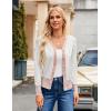 image:imageGRACE KARIN Cardigan Sweaters for Women Lightweight Long Sleeve Cropped Cardigan Spring Summer Fashion Clothing Outfits ShrugContrastwhite