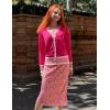 image:imageGRACE KARIN Cardigan Sweaters for Women Lightweight Long Sleeve Cropped Cardigan Spring Summer Fashion Clothing Outfits ShrugHot Pink