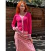 image:imageGRACE KARIN Cardigan Sweaters for Women Lightweight Long Sleeve Cropped Cardigan Spring Summer Fashion Clothing Outfits ShrugHot Pink