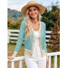 image:imageGRACE KARIN Cardigan Sweaters for Women Lightweight Long Sleeve Cropped Cardigan Spring Summer Fashion Clothing Outfits ShrugLight Blue