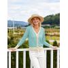 image:imageGRACE KARIN Cardigan Sweaters for Women Lightweight Long Sleeve Cropped Cardigan Spring Summer Fashion Clothing Outfits ShrugLight Blue