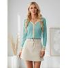 image:imageGRACE KARIN Cardigan Sweaters for Women Lightweight Long Sleeve Cropped Cardigan Spring Summer Fashion Clothing Outfits ShrugLight Blue