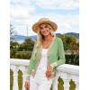 image:imageGRACE KARIN Cardigan Sweaters for Women Lightweight Long Sleeve Cropped Cardigan Spring Summer Fashion Clothing Outfits ShrugLight Green