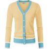 image:imageGRACE KARIN Cardigan Sweaters for Women Lightweight Long Sleeve Cropped Cardigan Spring Summer Fashion Clothing Outfits ShrugLight Yellow