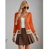 image:imageGRACE KARIN Cardigan Sweaters for Women Lightweight Long Sleeve Cropped Cardigan Spring Summer Fashion Clothing Outfits ShrugOrange