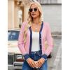 image:imageGRACE KARIN Cardigan Sweaters for Women Lightweight Long Sleeve Cropped Cardigan Spring Summer Fashion Clothing Outfits ShrugPink Navy