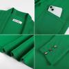 image:imageGRACE KARIN Long Cardigans for Women Long Sleeve Open Front Cardigan Sweaters Lightweight Spring Jacket with PocketsBright Green