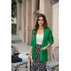 image:imageGRACE KARIN Long Cardigans for Women Long Sleeve Open Front Cardigan Sweaters Lightweight Spring Jacket with PocketsBright Green