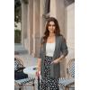 image:imageGRACE KARIN Long Cardigans for Women Long Sleeve Open Front Cardigan Sweaters Lightweight Spring Jacket with PocketsDark Gray