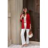 image:imageGRACE KARIN Long Cardigans for Women Long Sleeve Open Front Cardigan Sweaters Lightweight Spring Jacket with PocketsRed