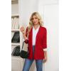 image:imageGRACE KARIN Long Cardigans for Women Long Sleeve Open Front Cardigan Sweaters Lightweight Spring Jacket with PocketsRed