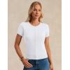 image:imageGRACE KARIN Short Sleeve Cardigan Summer Button up Sweaters for Women Lightweight Crew Neck Casual OutfitsBright White