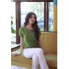 image:imageGRACE KARIN Short Sleeve Cardigan Summer Button up Sweaters for Women Lightweight Crew Neck Casual OutfitsForest Green