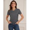 image:imageGRACE KARIN Short Sleeve Cardigan Summer Button up Sweaters for Women Lightweight Crew Neck Casual OutfitsGray Heather